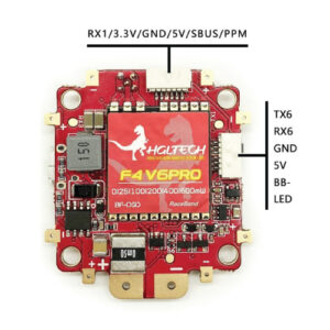 HGLRC F4 V6 PRO Controlador de vuelo + 5.8GHz VTX con OSD, PDB, BEC