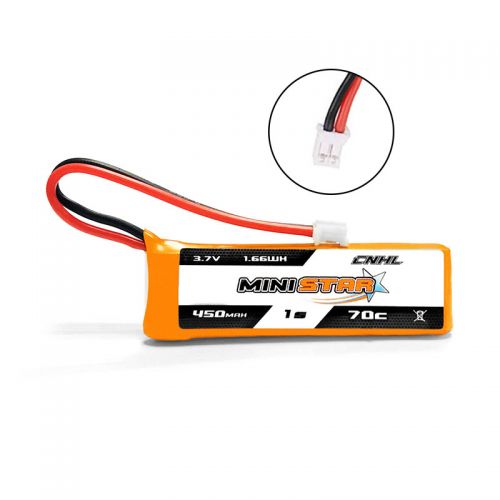 CNHL MiniStar 450mAh 3.7V 1S 70C Lipo Battery With PH 2.0 for EMAX TinyHawk