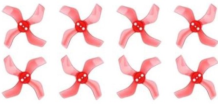 Gemfan 1636-4 40mm 8 helices Whoop (1.5mm Shaft – Set de 8) ROJAS