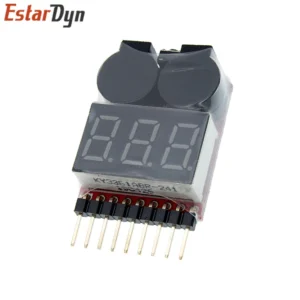 Probador de voltaje de batería Lipo BX100 1-8 S/alarma de vibración de bajo voltaje Probador de voltaje de batería Lipo BX100 1-8 S/alarma de vibración de bajo voltaje