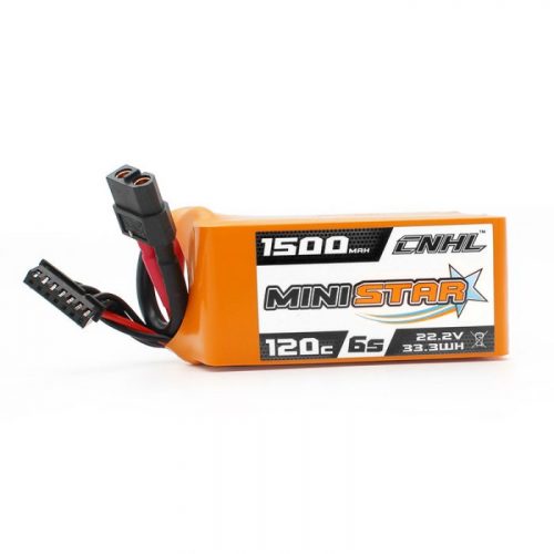 CNHL MiniStar 1500mAh 6S 22.2V 120C Lipo Battery For FPV With XT60 Plug