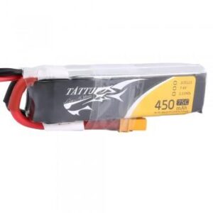 TATTU 450MAH 7.4V 75C 2S1P LIPO BATTERY PACK WITH XT30 PLUG – LONG SIZE