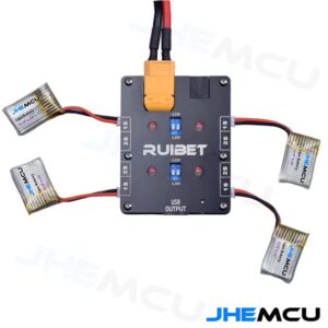 Cargador LiPo de 4 puertos JHEMCU Ruibet para baterias 1-2S
