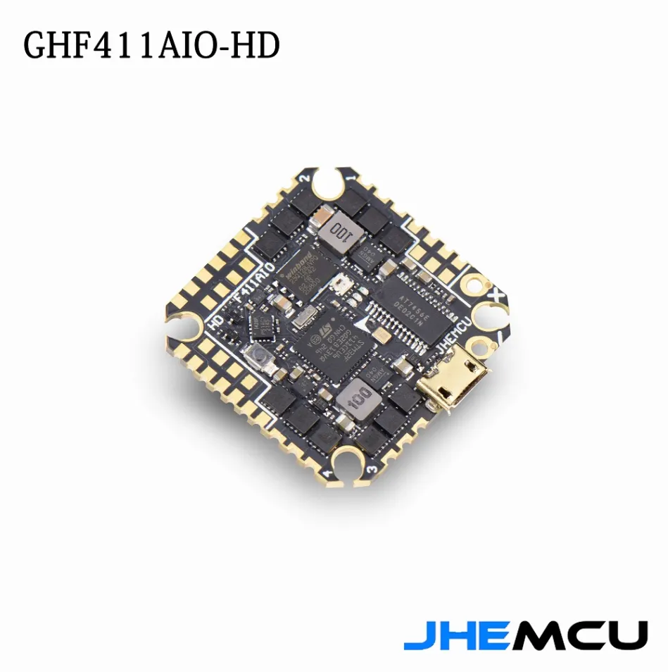JHEMCU-CONTROLADOR DE VUELO GHF411AIO-ICM 40A F411 icm4268p 2-6S 25,5×25,5mm