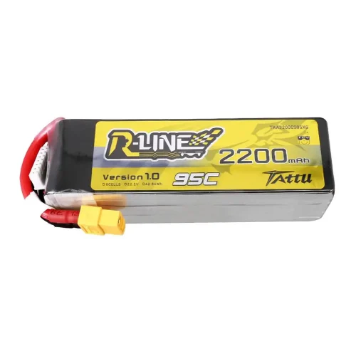 Tattu R-Line 22.2V 2200mAh 6S 95C LiPo Battery – XT60