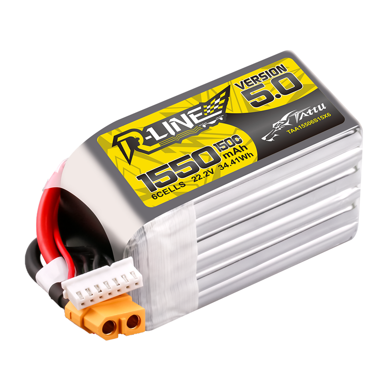 Tattu R-Line Version 5.0 1550mAh 6S 150C 22.2V XT60 Plug