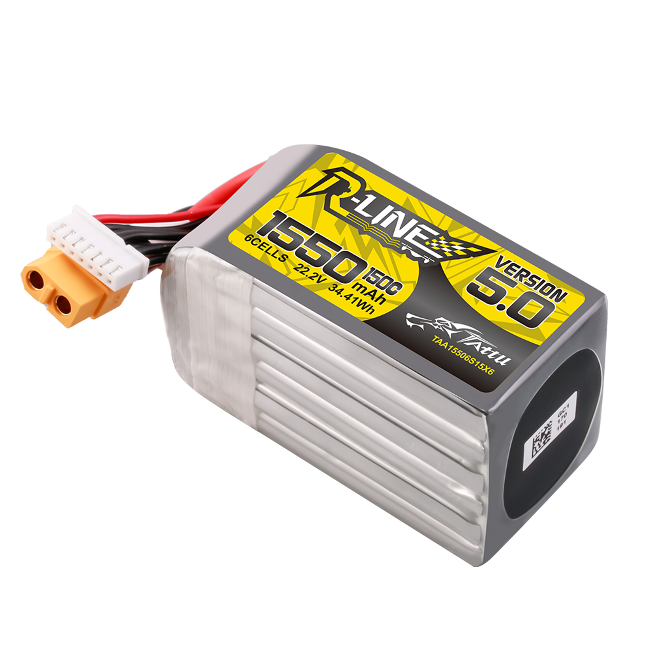 Tattu R-Line Version 5.0 1550mAh 6S 150C 22.2V XT60 Plug