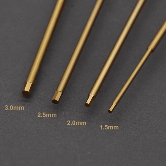 Juego de 4 destornilladores hexagonales RC, kit de herramientas de titanio 1,5 mm, 2,0 mm, 2,5 mm, 3,0 mm - Imagen 2