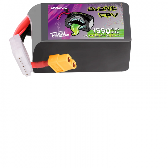 Batería Lipo Ovonic Rebel 2.0 6S 1550mAh 22,2V con conector XT60
