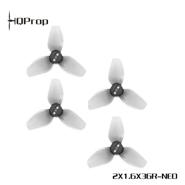 HQProp 2X1.6X3 para DJI Neo (2CW+2CCW) – Eje de policarbonato de 1,5 mm