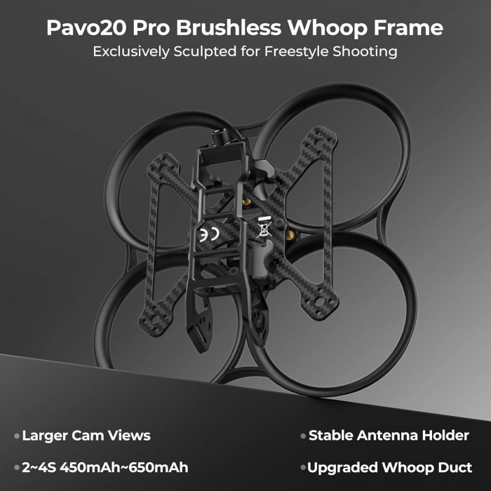 BETAFPV Pavo20 Pro – FRAME Whoop Con soporte HD Digital VTX, compatible con HD Digital VTX como la unidad DJI O3 Air, Rumcam Link y el kit Caddx Vista.