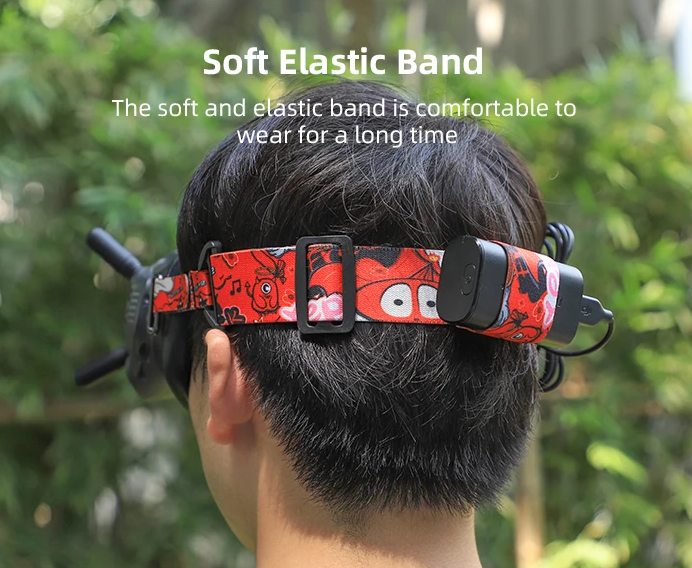 Straps Googles v2, V1 y Dji Googles 2 Color ROJA