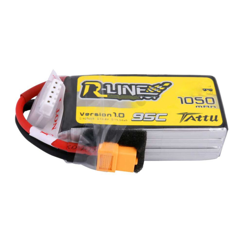 BATERIA Tattu 1050mAh 4s 95C 14.8v R-Line Lipo con conector XT60