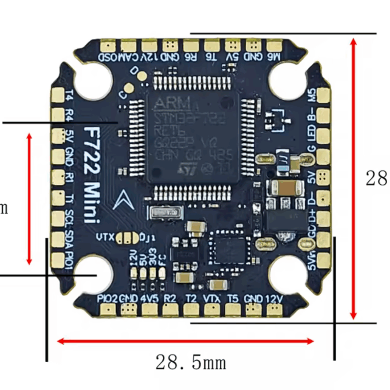 Controladora de vuelo Aocoda F722 FC mini