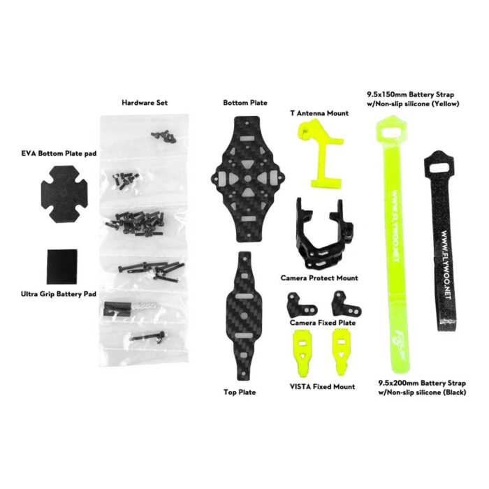 flywoo cinerace20 2 cinewhoop frame kit includes