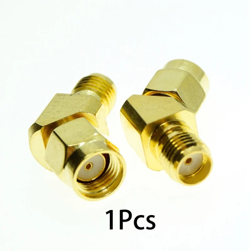 Adaptador de conector SMA macho a SMA hembra con ángulo de 45 grados (135°)