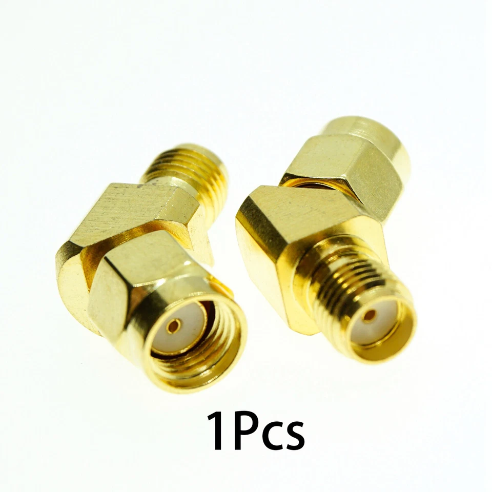 Adaptador de conector SMA macho a SMA hembra con ángulo de 45 grados (135°)