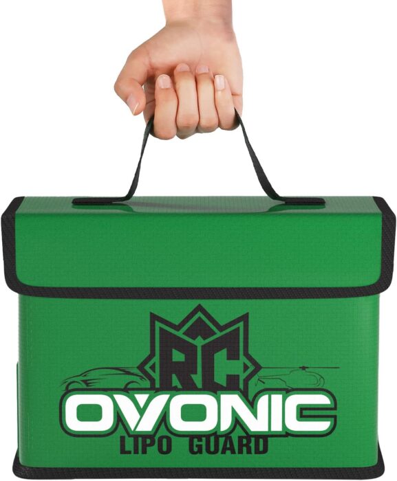 Bolsa de seguridad OVONIC Lipo, ignífuga y a prueba de explosiones